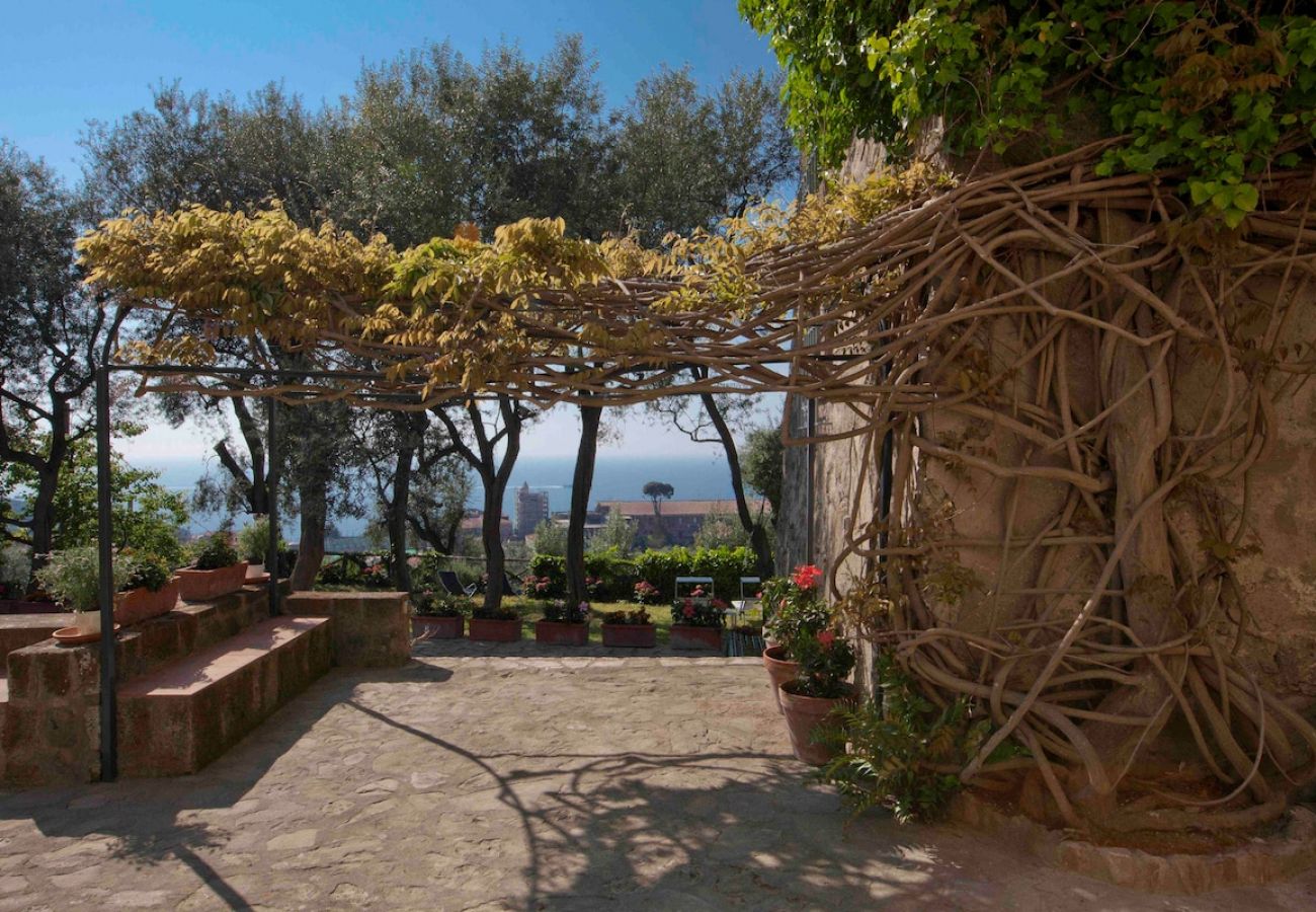 Villa a Massa Lubrense - Villa Carlo with historic tower and sea view