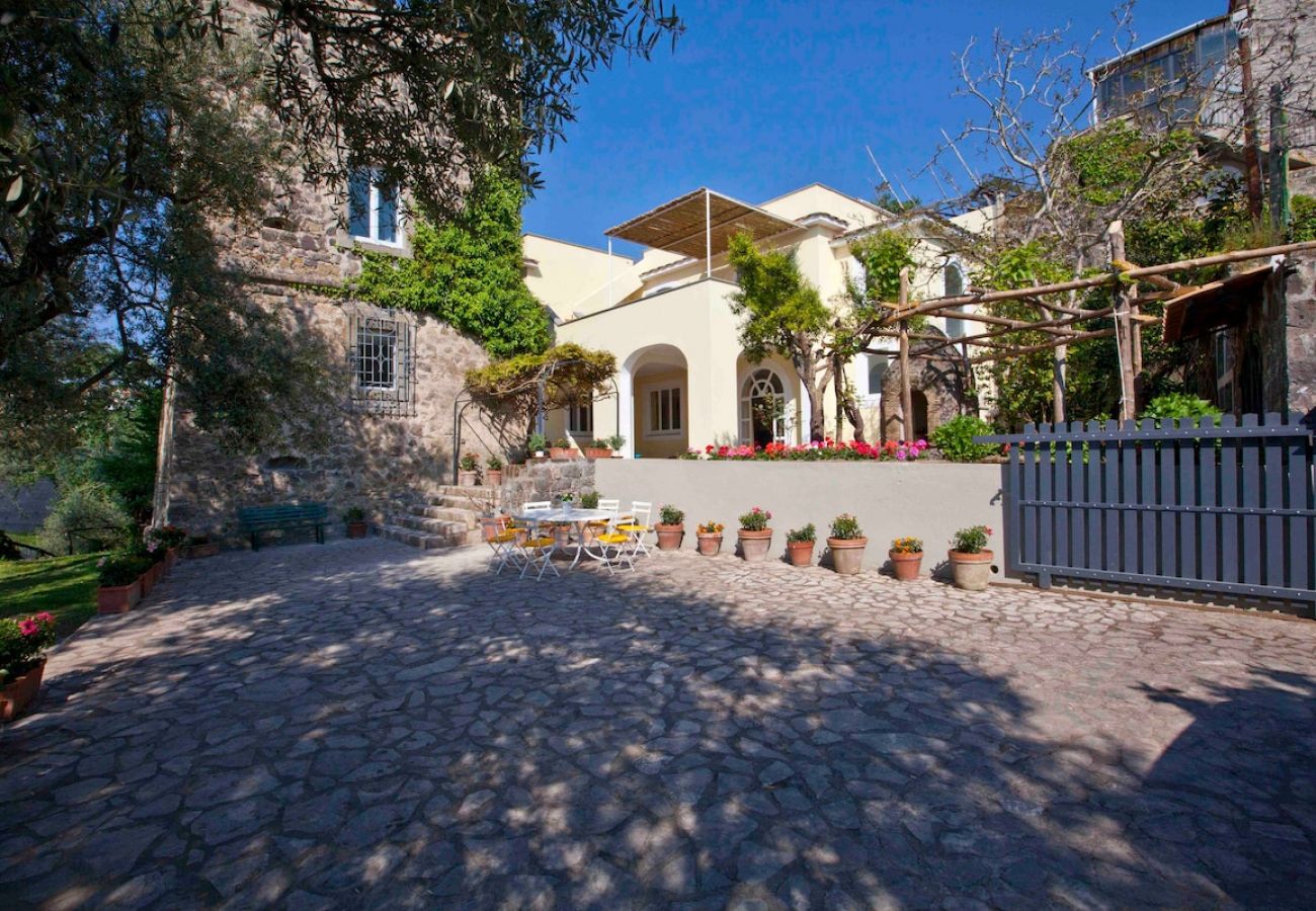 Villa a Massa Lubrense - Villa Carlo with historic tower and sea view