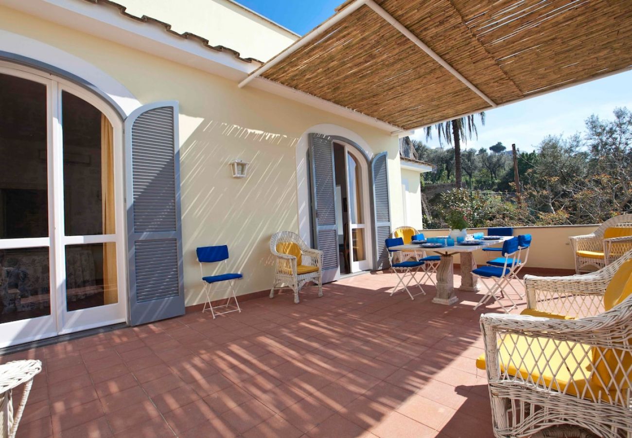 Villa a Massa Lubrense - Villa Carlo with historic tower and sea view