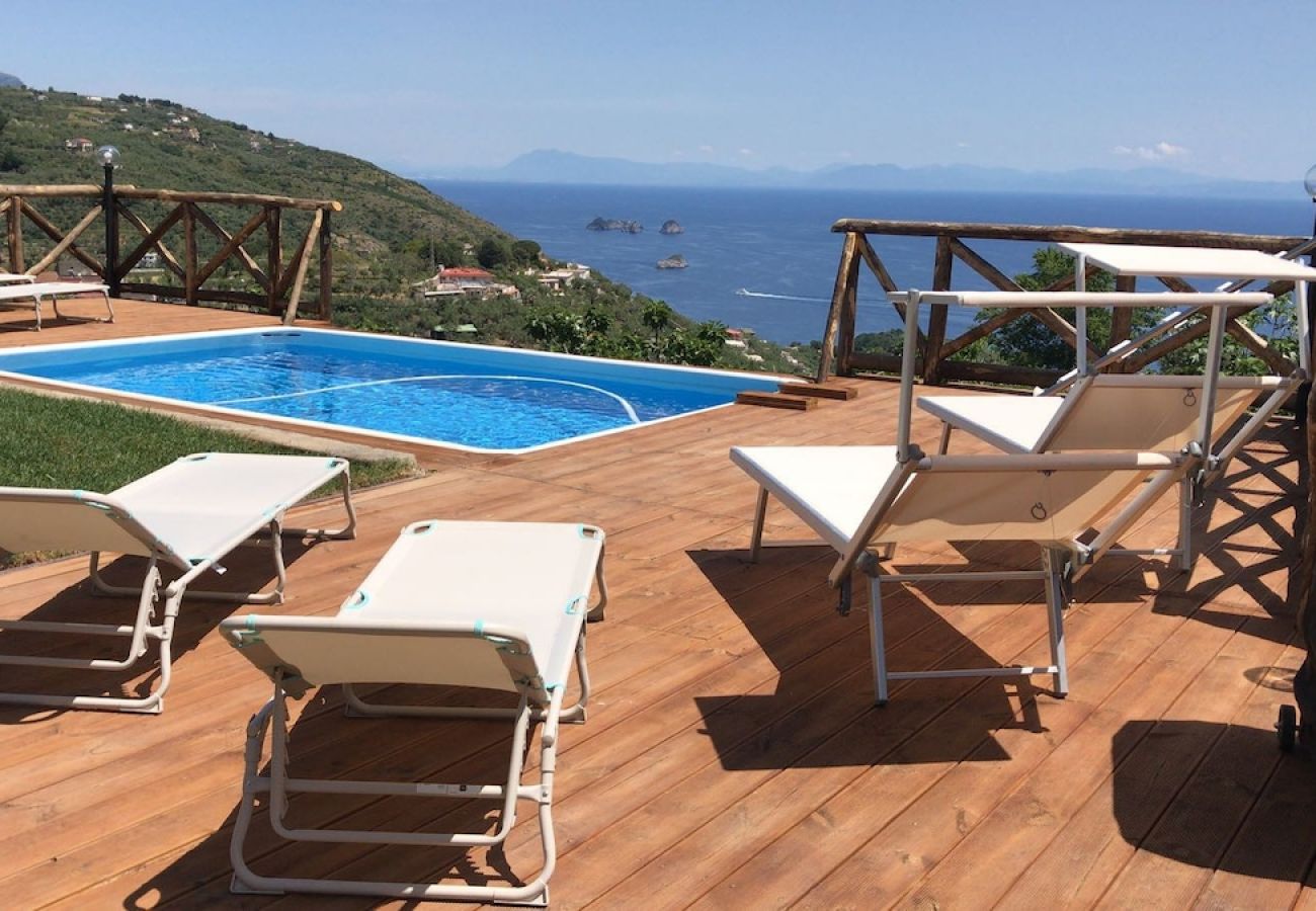 Villa a Termini - Villa del Brigante with private pool and sea view