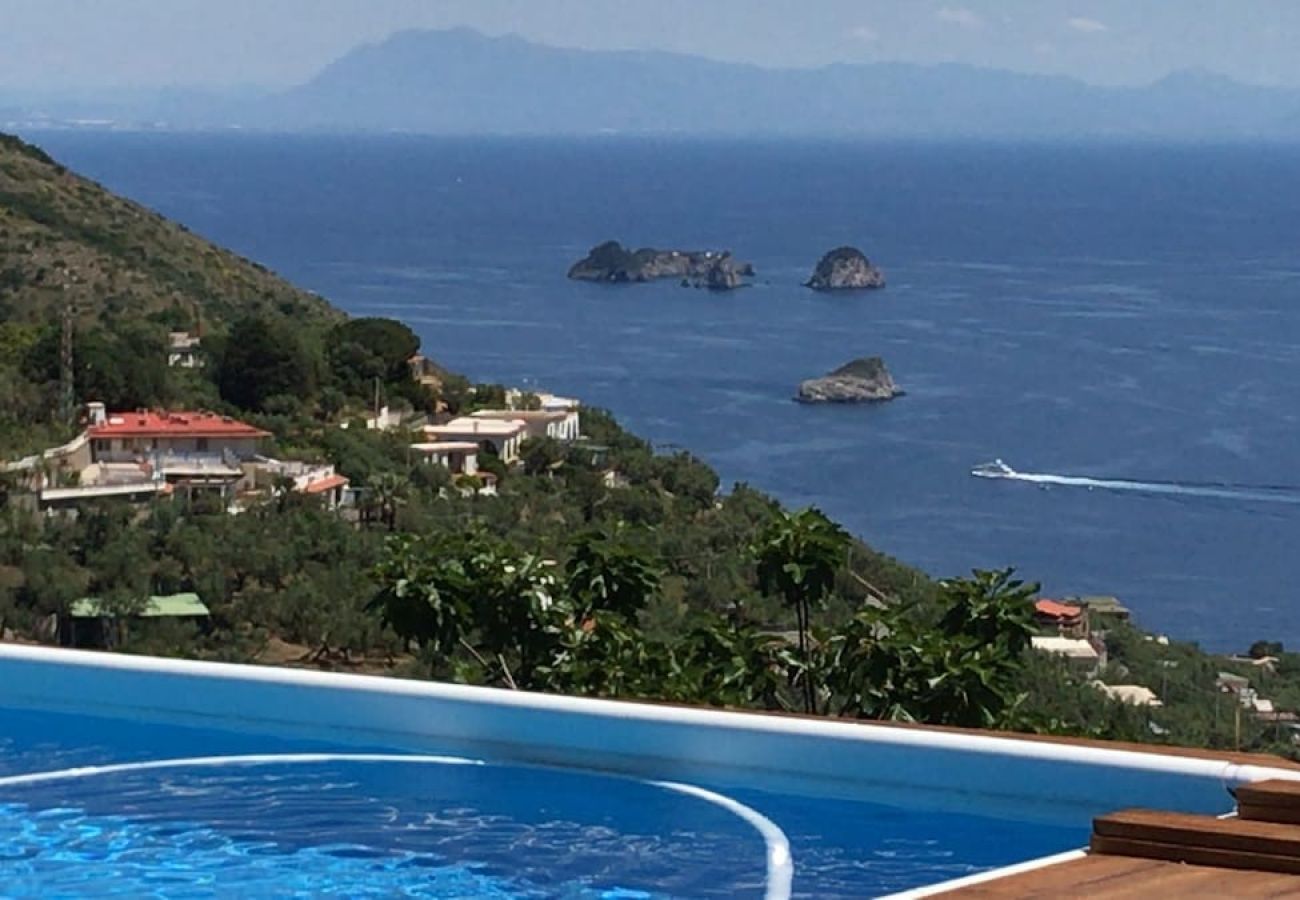 Villa a Termini - Villa del Brigante with private pool and sea view